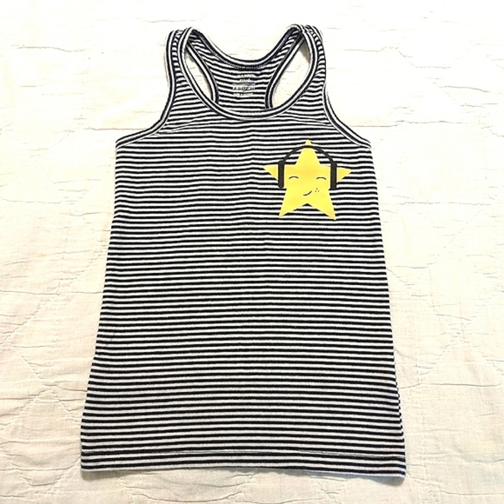Old Navy Striped Music Star Racerback Tank Girls size Small
